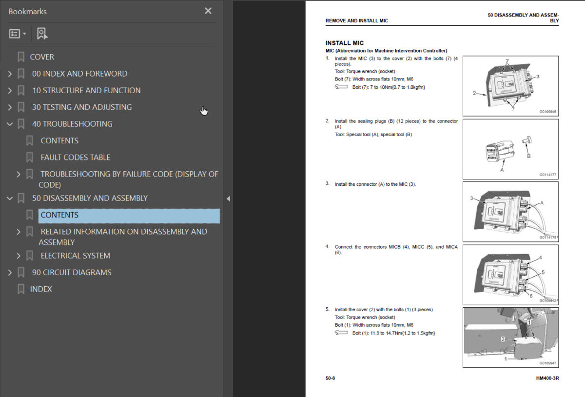 HM400-3R (8001 and up) (SEN06833-04) Shop Manual