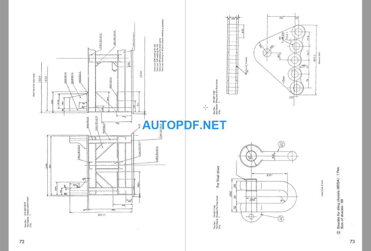 Komatsu Dozer D575A-3 Field Assembly Manual