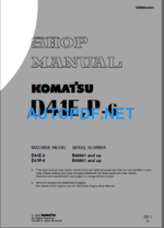 Komatsu Dozer D41EP-6 Shop Manual