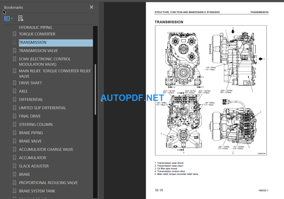 HM350-1 Shop Manual