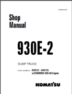 Komatsu 930E-2 (A30121 - A30155 wCUMMINS QSK-60 Engine) Shop Manual