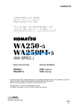 WA250-5 WA250PT-5 Shop Manual