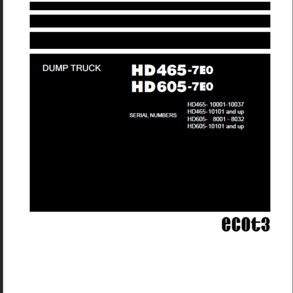 Komatsu HD465-7E0 HD605-7E0 Field Assembly Instruction (2)