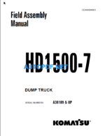 HD1500-7 Assembly Manual Shop Manual