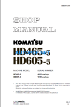 HD465-5 HD605-5 Shop Manual