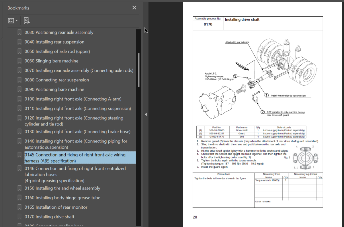 Komatsu HD465-7E0 HD605-7E0 Field Assembly Instruction (2)