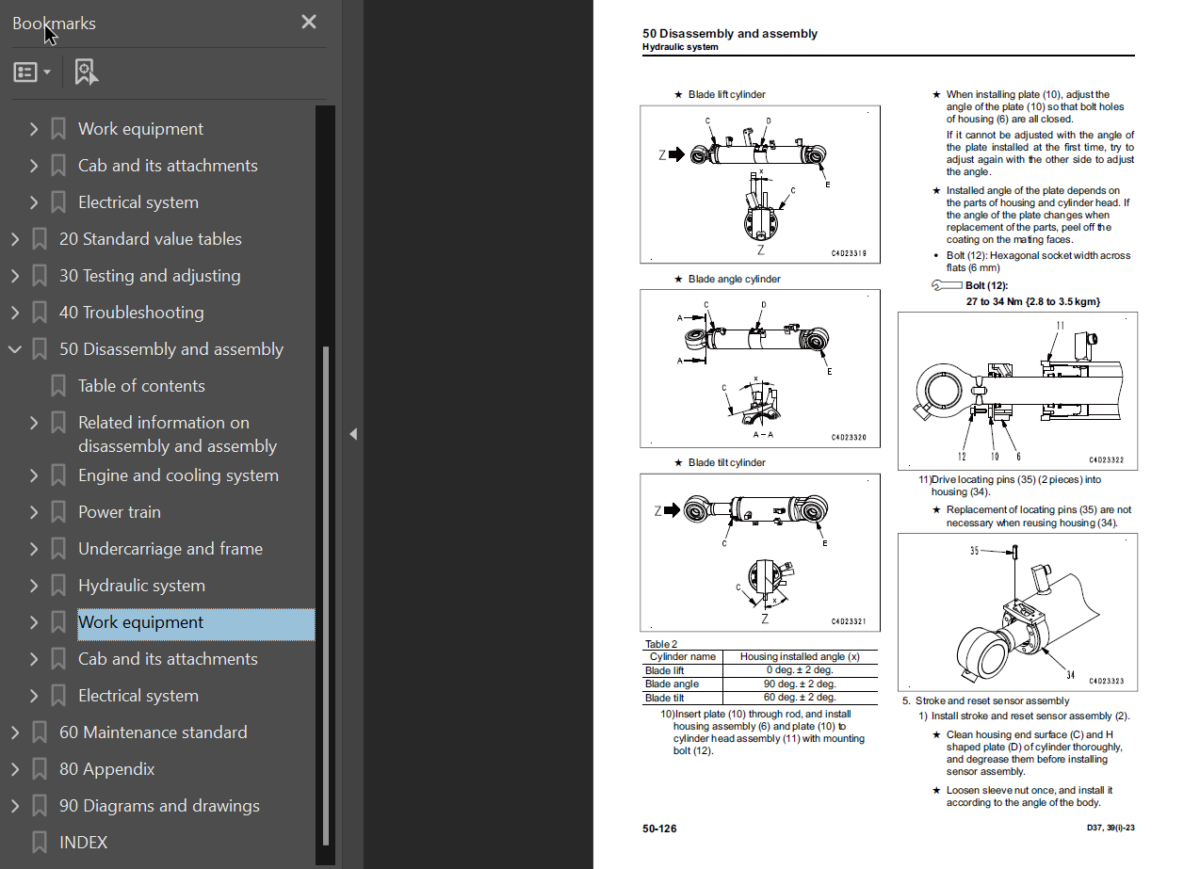 Komatsu D37EXi-23 D37PXi-23 (80179 and up) D39EXi-23 D39PXi-23 (90404 and up) Shop Manual