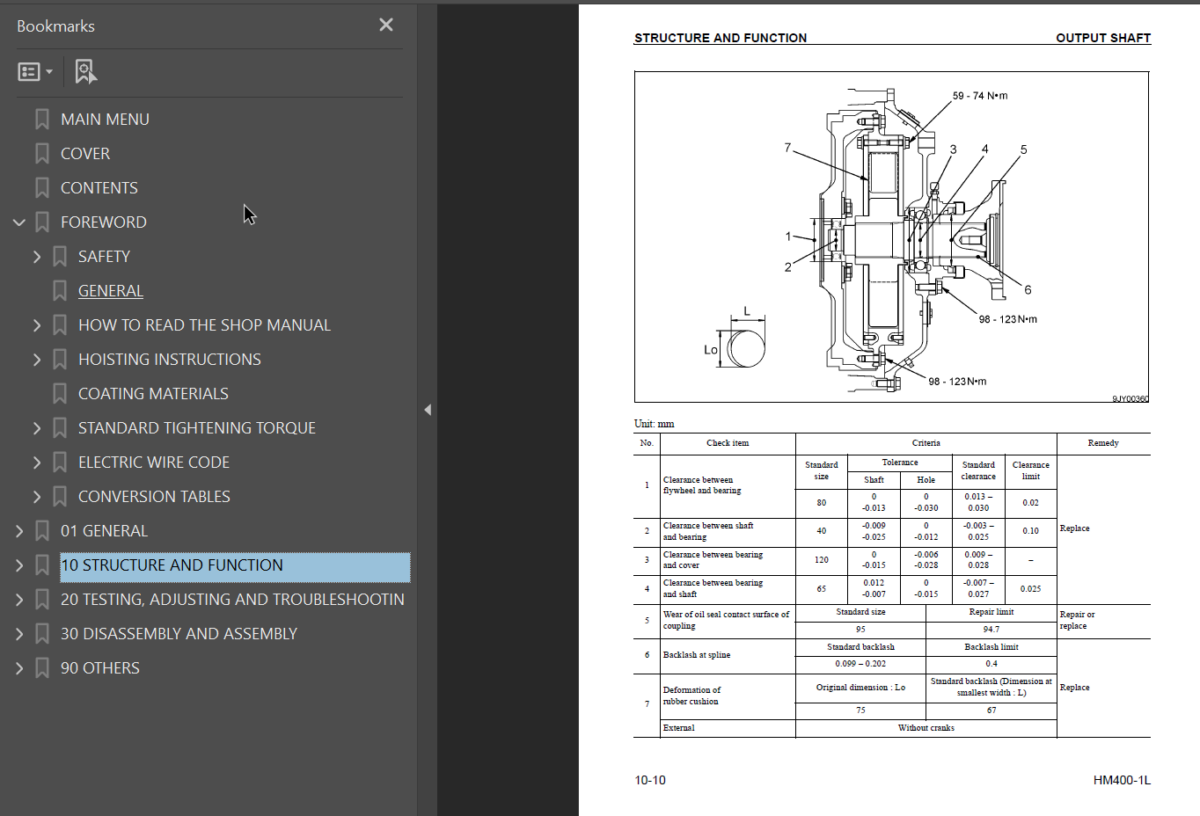 Komatsu HM400-1L Shop Manual