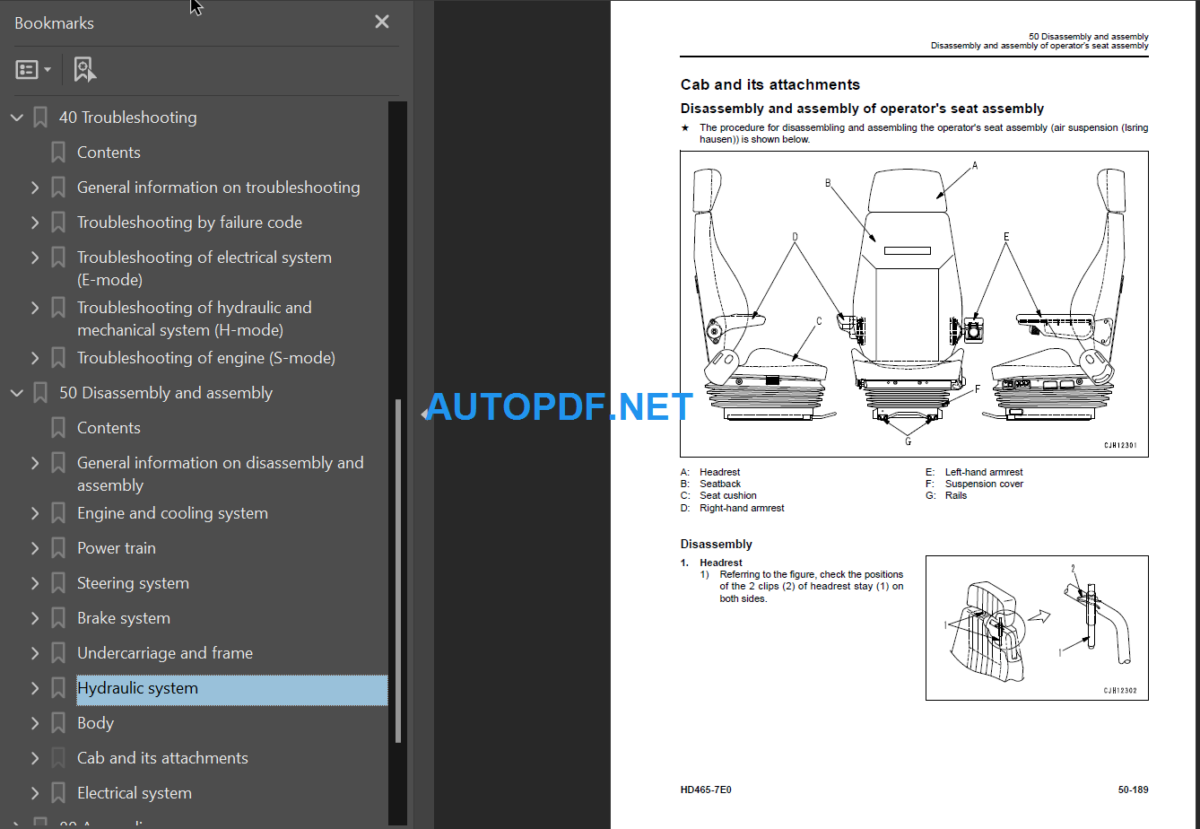 HD465-7E0 (11497 and up) Shop Manual