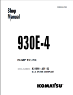 Komatsu 930E-4 (A31049 - A31162) Shop Manual