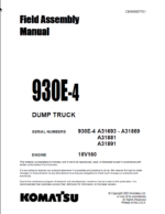 Komatsu 930E-4 Field Assembly Manual (A31693 - A31869 A31881 A31891)