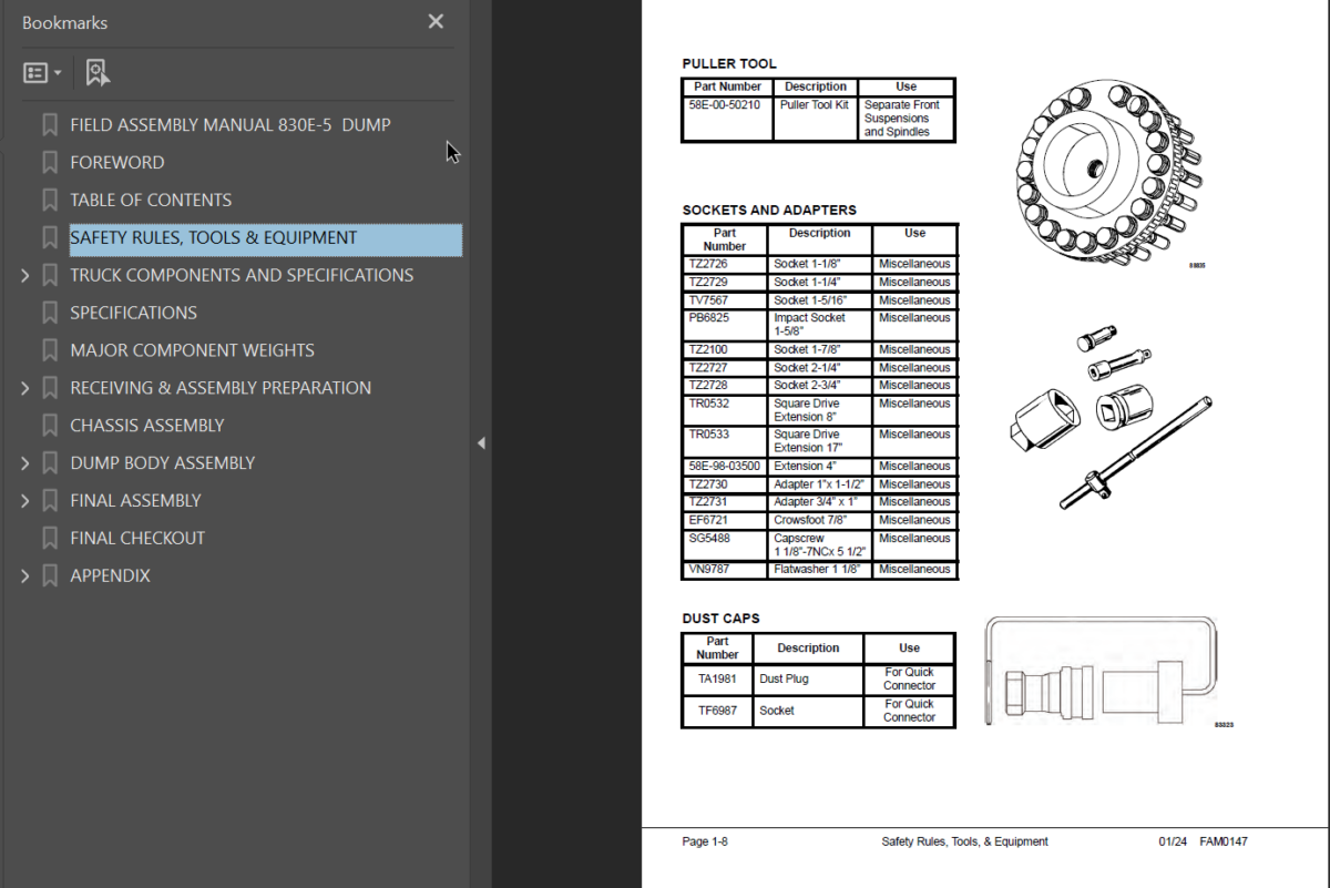 Komatsu 830E-5 Field Assembly Manual (A50154 - A50173)