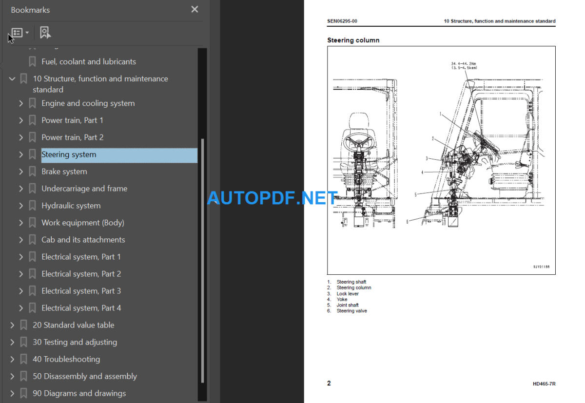 HD465-7R (SERIAL NUMBERS 16132 and up) Shop Manual