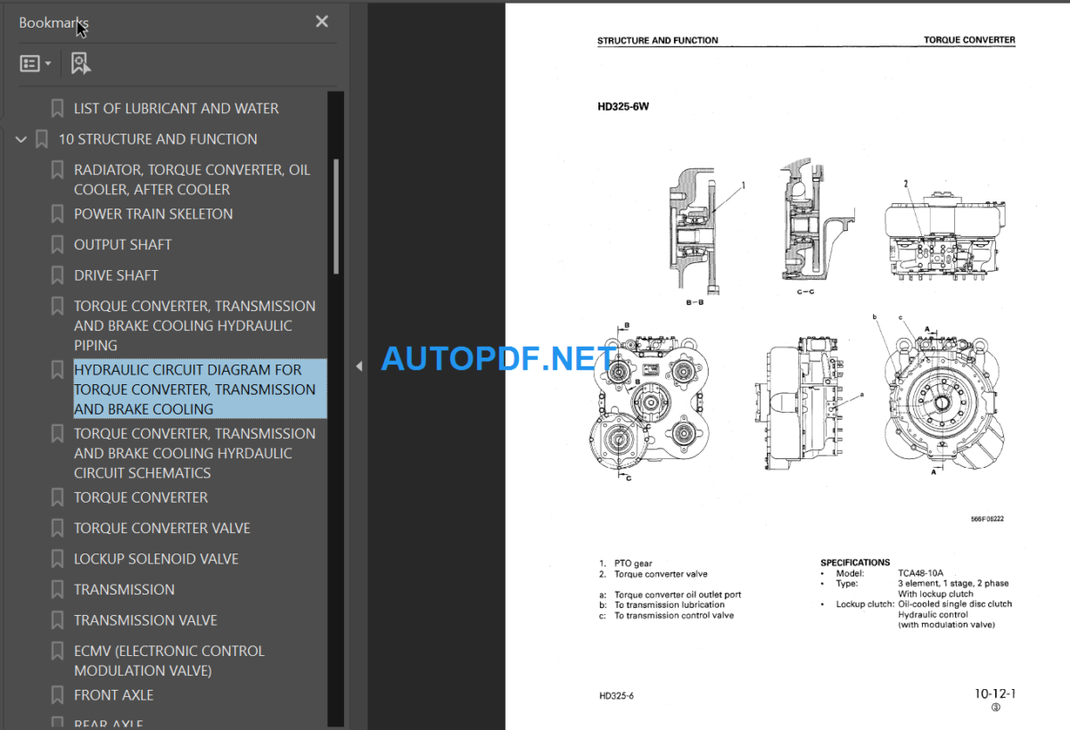 Komatsu HD326 7 HD405-6 Shop Manual