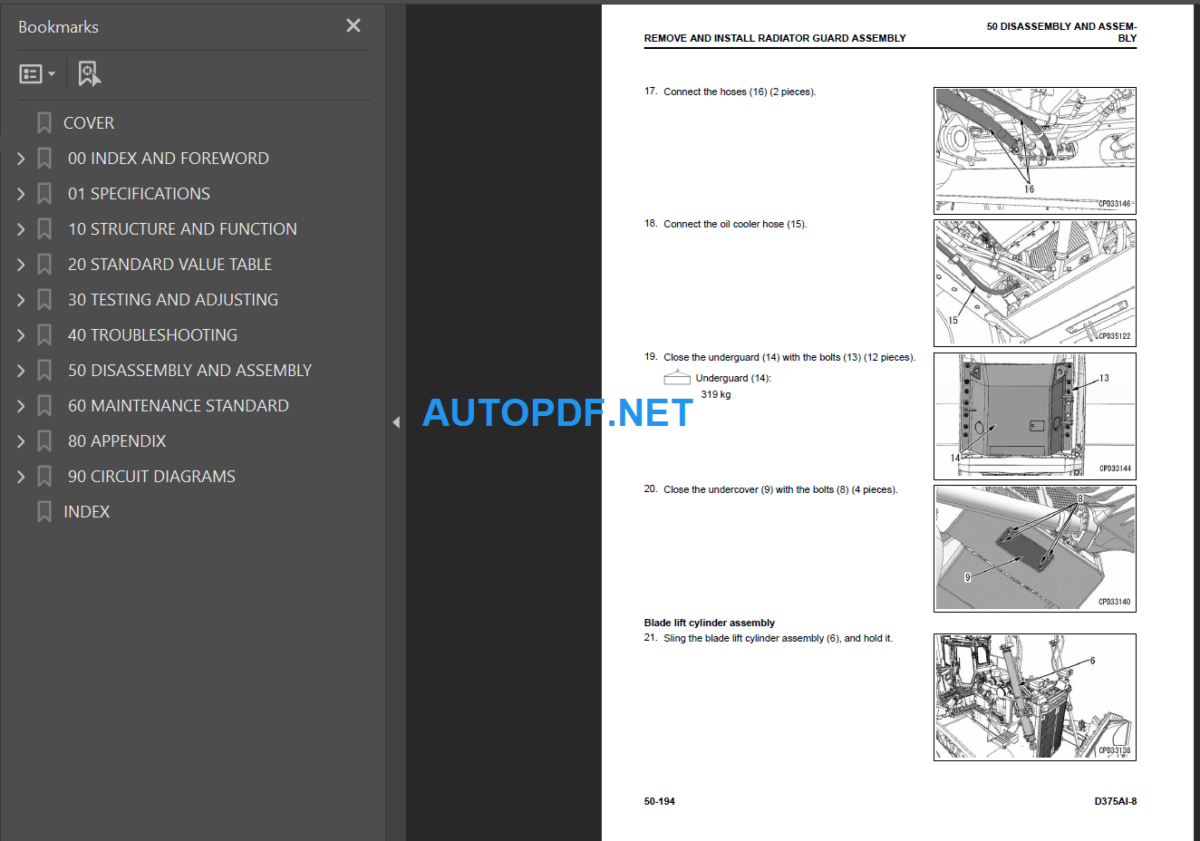 D375Ai-8 (80001 and up) Shop Manual