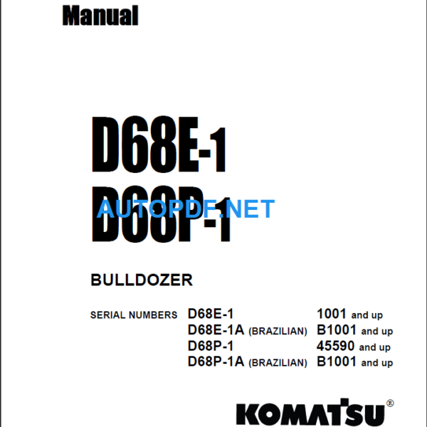 D68E-1 D68P-1 Shop Manual