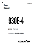 Komatsu 930E-4 (A40987 - A40994 A40996 and up) Shop Manual