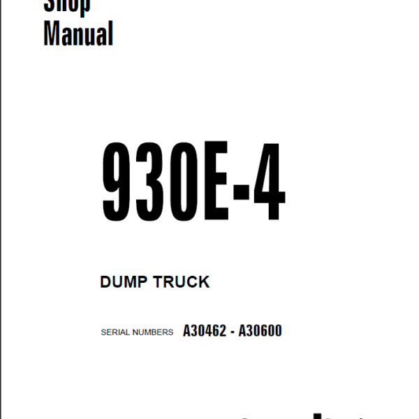 Komatsu 930E-4 (A40987 - A40994 A40996 and up) Shop Manual