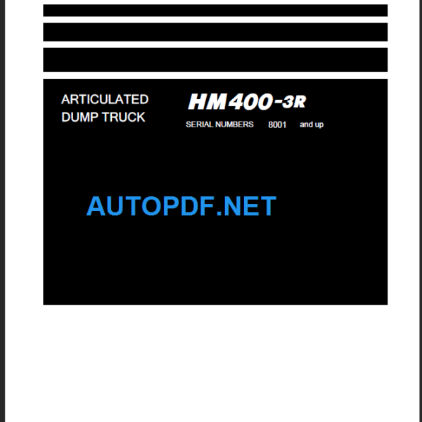 HM400-3R Shop Manual