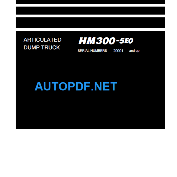 HM300-5E0 Shop Manual