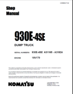 Komatsu 930E-4SE (A31165 - A31824) Shop Manual