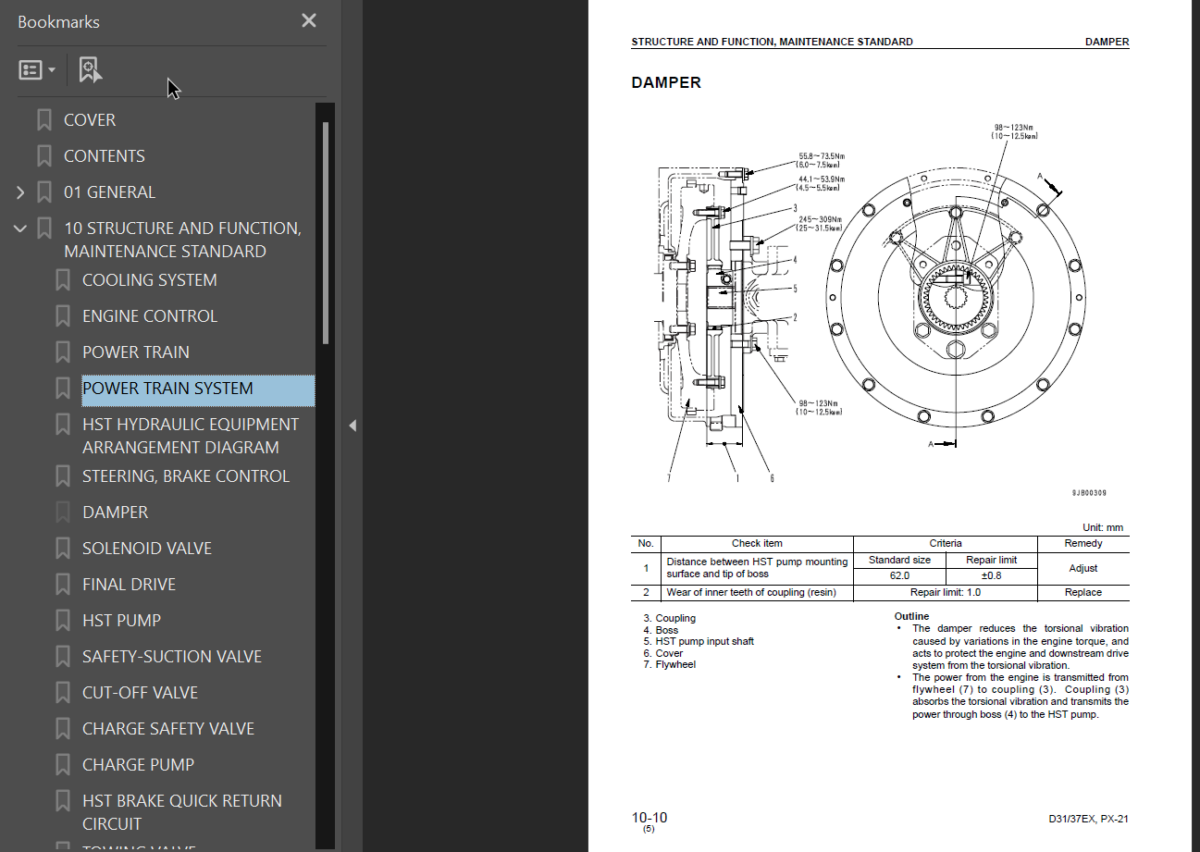 Komatsu D31EX PX-21 D37EX PX-21 Shop Manual