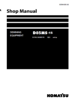 Komatsu D85MS-15 Demining Equipment Shop Manual