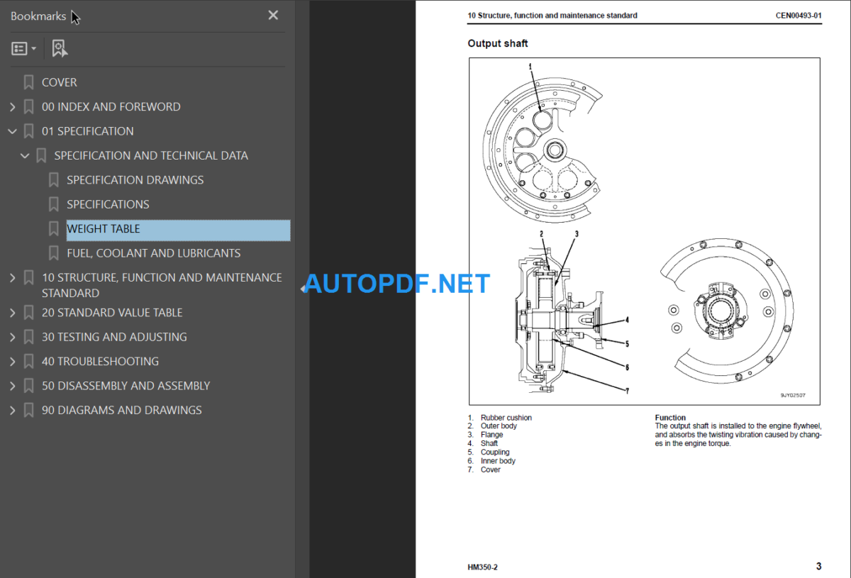 HM350-2 (A11001 and up) Shop Manual