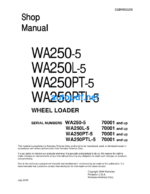 WA250-5 WA250L-5 WA250PT-5 WA250PTL-5 Shop Manual