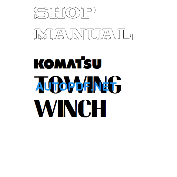 TOWING WINCH Shop Manual