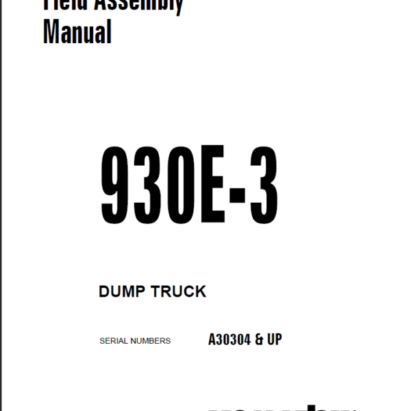 Komatsu 930E-3 Field Assembly Manual