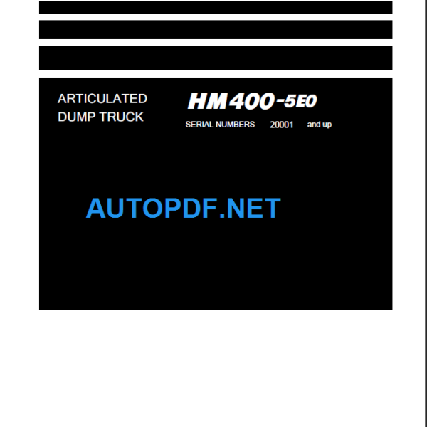 HM400-5E0 (20001 and up) Shop Manual