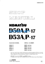 Komatsu D50A P-17 D53A P-17 Shop Manual