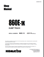 Komatsu 860E-1K Shop Manual