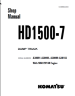 Komatsu HD1500-7 (A30091-A30094 A30099-A30103) Shop Manual