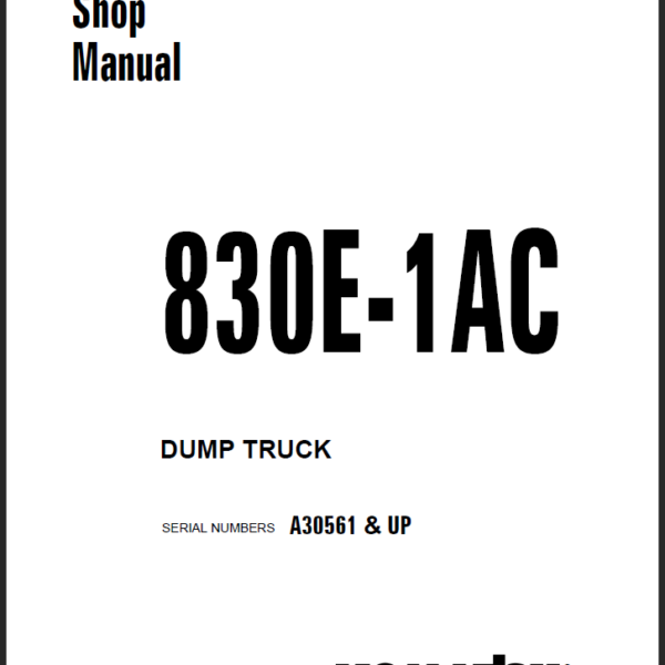 Komatsu 830E-1AC (A30561 & UP) Shop Manual