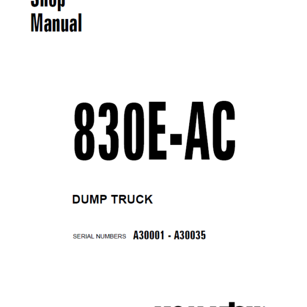 Komatsu 830E-AC Shop Manual