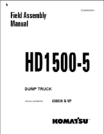 Komatsu HD1500-5 Field Assembly Manual