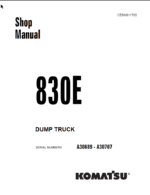 Komatsu 830E (A30689 - A30707) Shop Manual