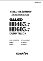 HD465-7 HD605-7 GALEO Field Assembly Instruction