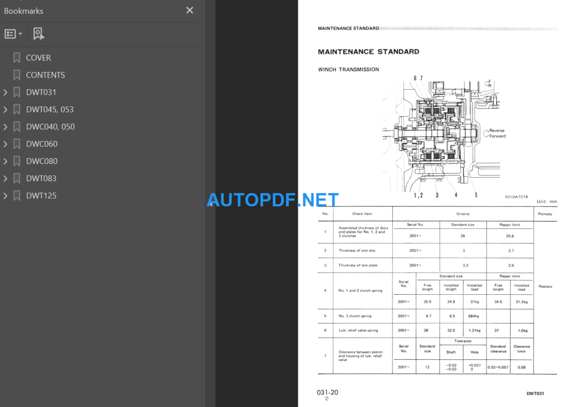 TOWING WINCH Shop Manual