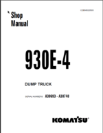 Komatsu 930E-4 (A30240 - A30261) Shop Manual