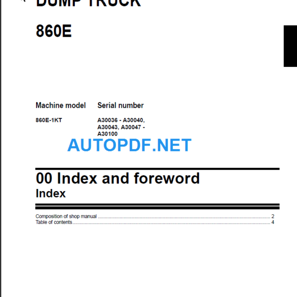 Komatsu 860E Shop Manual