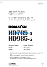 HD785-5 HD985-5 Shop Manual