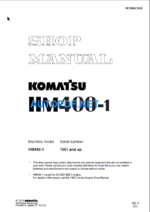 HM400-1 (1001 and up) Shop Manual