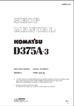Komatsu D375A-3 (17501 and up) Shop Manual