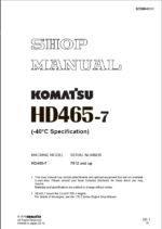 Komatsu HD465-7 Shop Manual