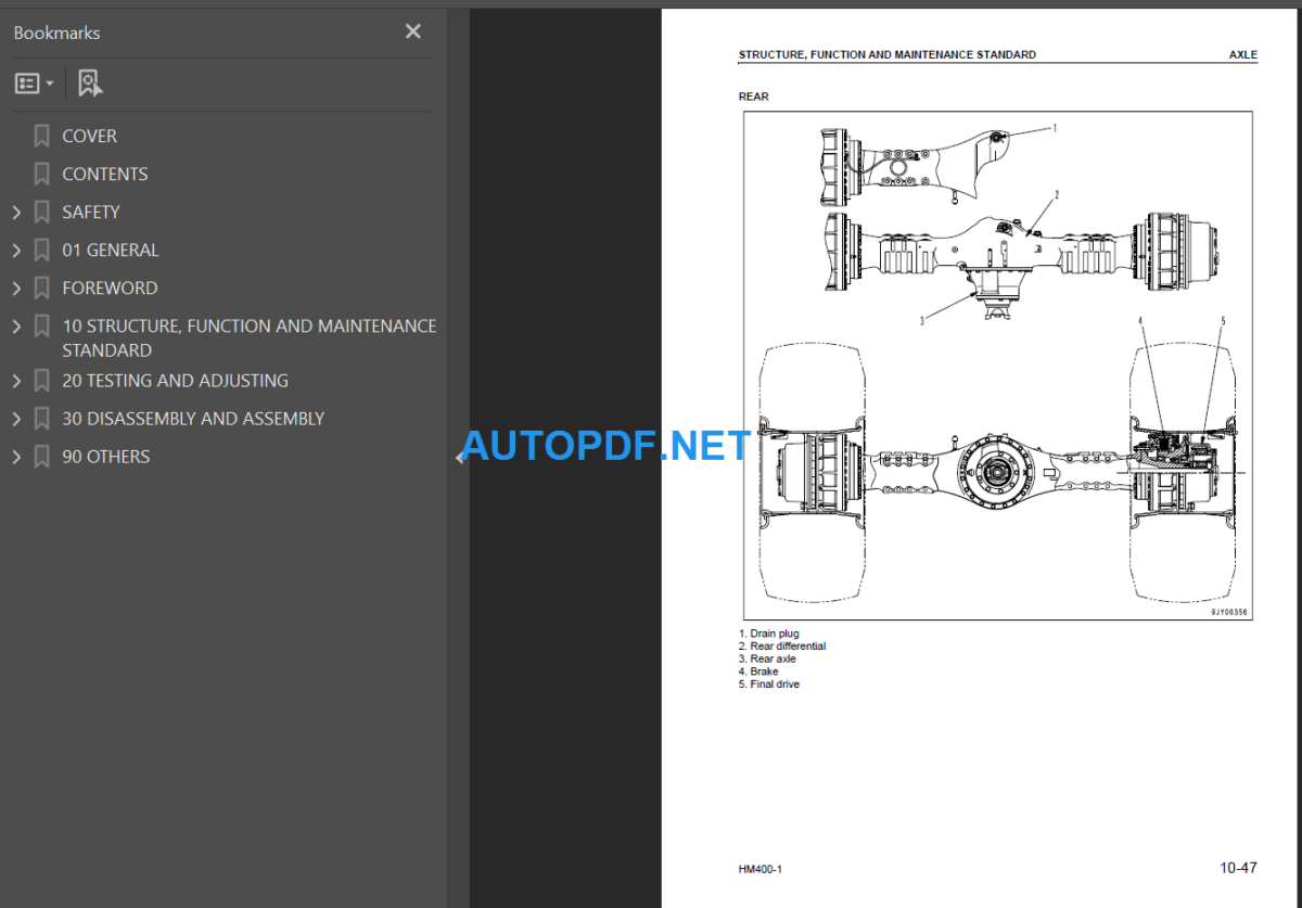 HM400-1 (1001 and up) Shop Manual