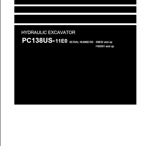 PC138US-11E0 Shop Manual