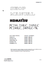 PC210 210LC 210NLC PC240LC 240NLC-7K Shop Manual